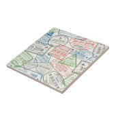 Travel Visa Stamp Tegeltje (Zijkant)