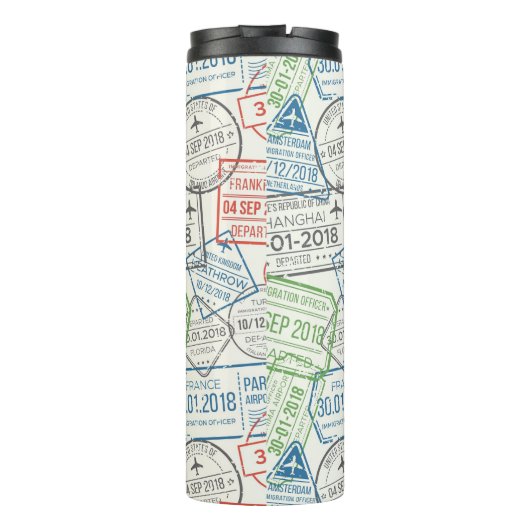 Travel Visa Stamp Thermosbeker (Achterkant)