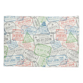 Travel Visa Stamps Kussensloop (Achterkant-Links)