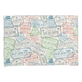 Travel Visa Stamps Kussensloop (Voorkant-Rechts)