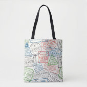 Travel Visa Stamps Tote Bag (Voorkant)