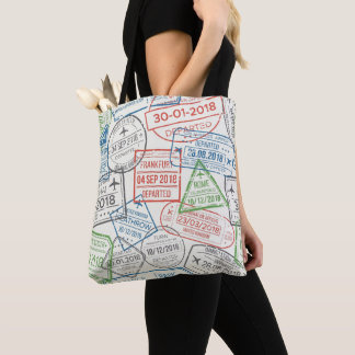 Travel Visa Stamps Tote Bag