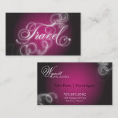 Travel Visitekaartje Elegant Flourish Glow (Voorkant / Achterkant)