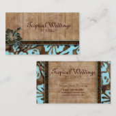 Travel Visitekaartje Hibiscus Flower Blue (Voorkant / Achterkant)