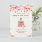 Travel Vrijgezellenfeest Miss naar Mrs Boho Blush  Kaart (Staand voorkant)