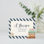 Travel Vrijgezellenfeest Recept Kaart Miss to Mrs. (Staand voorkant)