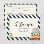 Travel Vrijgezellenfeest Recept Kaart Miss to Mrs. (Voorkant / Achterkant)