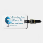 Travel vrijgezellenfeest voeg naam datum miss toe bagagelabel (Voorkant horizontaal)