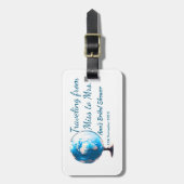 Travel vrijgezellenfeest voeg naam datum miss toe bagagelabel (Voorkant verticaal)