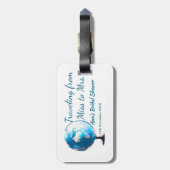 Travel vrijgezellenfeest voeg naam datum miss toe bagagelabel (Achterkant verticaal)