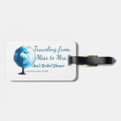 Travel vrijgezellenfeest voeg naam datum miss toe bagagelabel (Achterkant horizontaal)