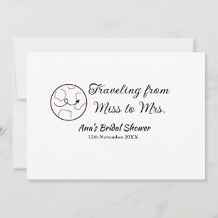 Travel vrijgezellenfeest voeg naam datum miss toe kaart