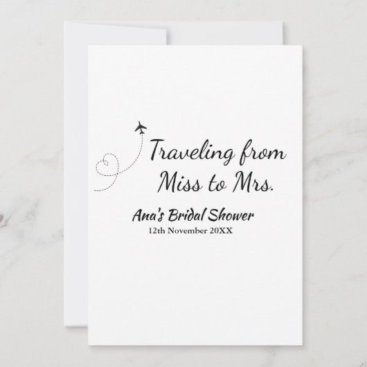Travel vrijgezellenfeest voeg naam datum miss toe kaart (Achterkant)
