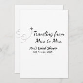 Travel vrijgezellenfeest voeg naam datum miss toe kaart (Voorkant / Achterkant)