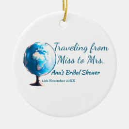 Travel vrijgezellenfeest voeg naam datum miss toe  keramisch ornament