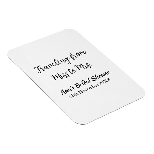 Travel vrijgezellenfeest voeg naam datum miss toe magneet (Rechterzijde)
