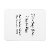 Travel vrijgezellenfeest voeg naam datum miss toe magneet (Horizontaal)