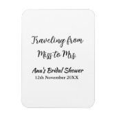 Travel vrijgezellenfeest voeg naam datum miss toe magneet (Verticaal)