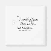Travel vrijgezellenfeest voeg naam datum miss toe magneet (Voorkant)