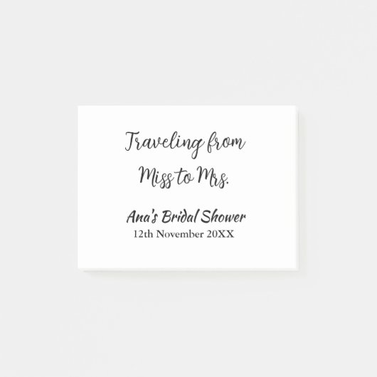 Travel vrijgezellenfeest voeg naam datum miss toe  post-it® notes (Voorkant)