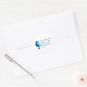 Travel vrijgezellenfeest voeg naam datum miss toe ronde sticker (Envelop)