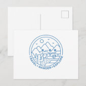 Travel Wander Explore Briefkaart (Voorkant / Achterkant)