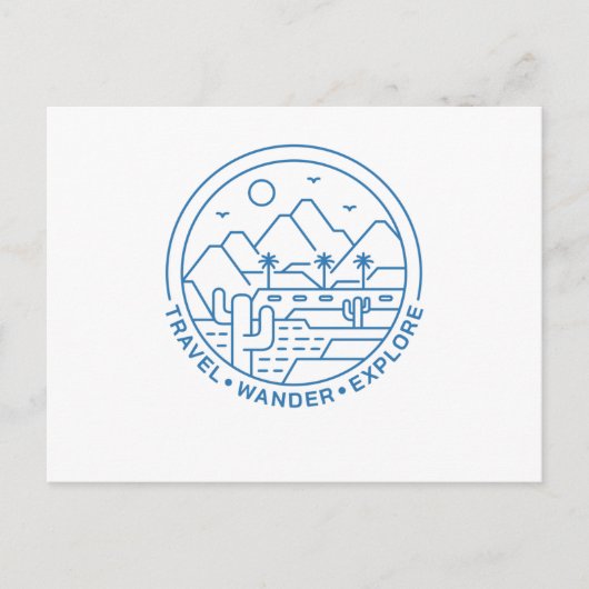 Travel Wander Explore Briefkaart (Voorkant)