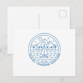 Travel Wander Explore Briefkaart (Voorkant / Achterkant)