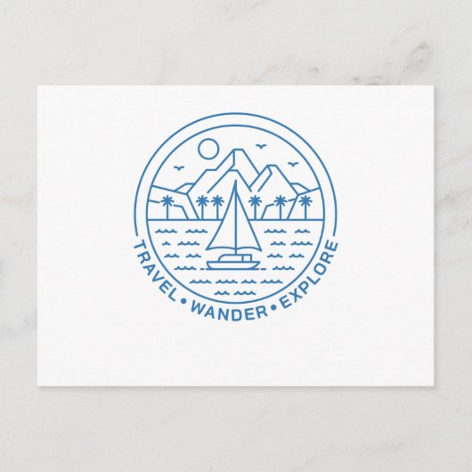 Travel Wander Explore Briefkaart (Voorkant)