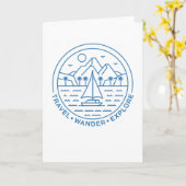 Travel Wander Explore Kaart (Gele Bloem)