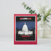 Travel Washington, vintage poster Briefkaart (Staand voorkant)