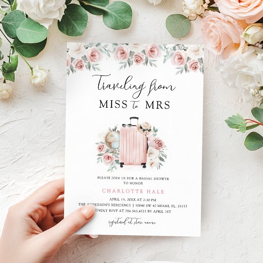 Travel Waterverf Vrijgezellenfeest Kaart