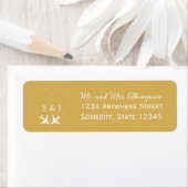 Travel Wedding Airplane Aviation Return Address  Etiket (Insitu)