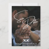 Travel Wedding Vliegtuig Hart Modern Save the Date Kaart (Voorkant)