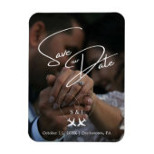 Travel Wedding Vliegtuig Hart Modern Save the Date Magneet (Verticaal)