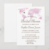Travel Wedding Watercolor World Map Bridal Shower Kaart (Voorkant / Achterkant)