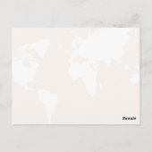 travel . white world map on wood briefkaart (Achterkant)