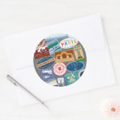 TRAVEL-World Traverler Ronde Sticker (Envelop)