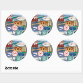 TRAVEL-World Traverler Ronde Sticker (Vel)