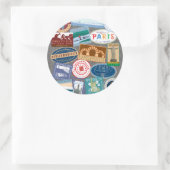TRAVEL-World Traverler Ronde Sticker (Tas)