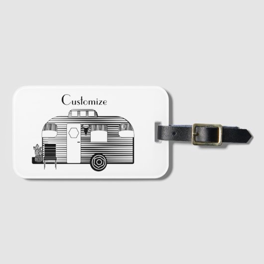 Traveler Camper Caravan Thunder_Cove Bagagelabel (Voorkant (horizontaal))