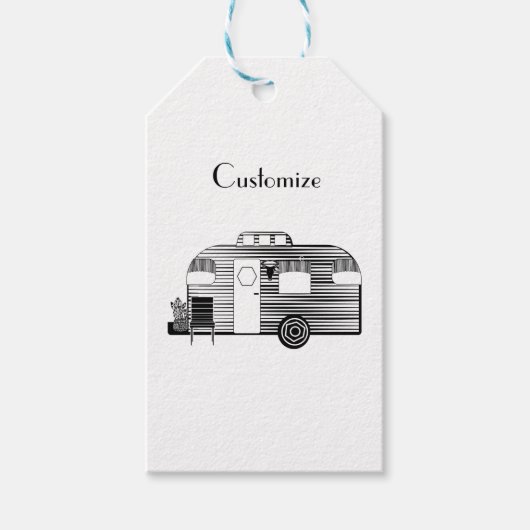 Traveler Camper Caravan Thunder_Cove Cadeaulabel (Voorkant)
