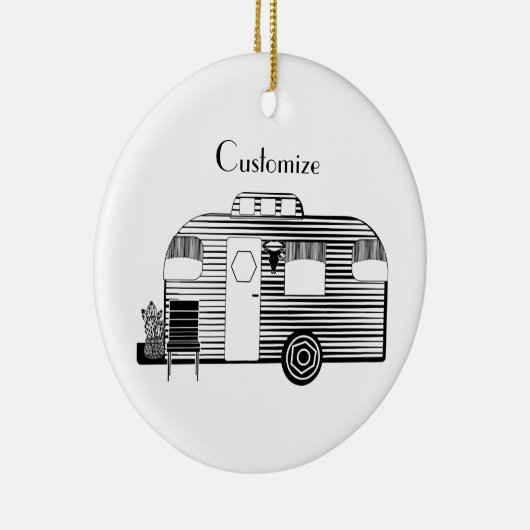Traveler Camper Caravan Thunder_Cove Keramisch Ornament (Rechts)