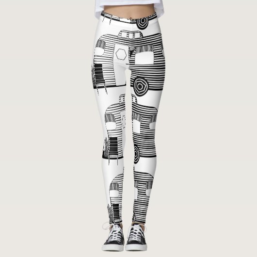 Traveler Camper Caravan Thunder_Cove Leggings (Voorkant)