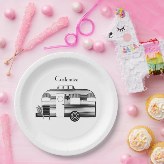 Traveler Camper Caravan Thunder_Cove Papieren Bordje (Feest)