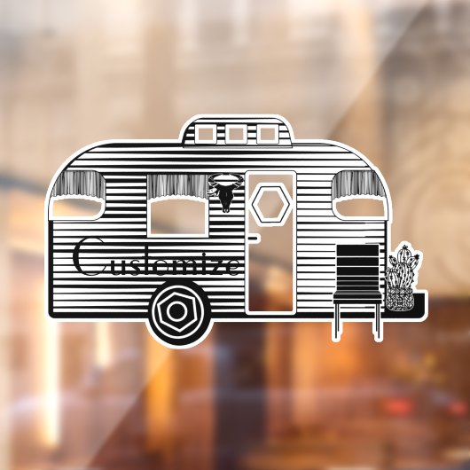 Traveler Camper Caravan Thunder_Cove Raamsticker (Vel 2)