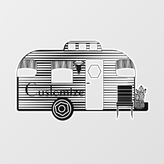 Traveler Camper Caravan Thunder_Cove Raamsticker (Vel)