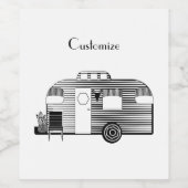 Traveler Camper Caravan Thunder_Cove Wijn Etiket (Enkel label)