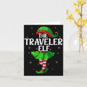Traveler Elf Christmas Girls Women Elf Squad Xmas  Kaart (Gele Bloem)