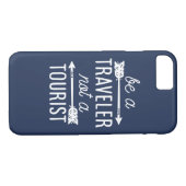Traveler is geen toeristische marineblauwprijsvraa Case-Mate iPhone case (Achterkant (Horizontaal))